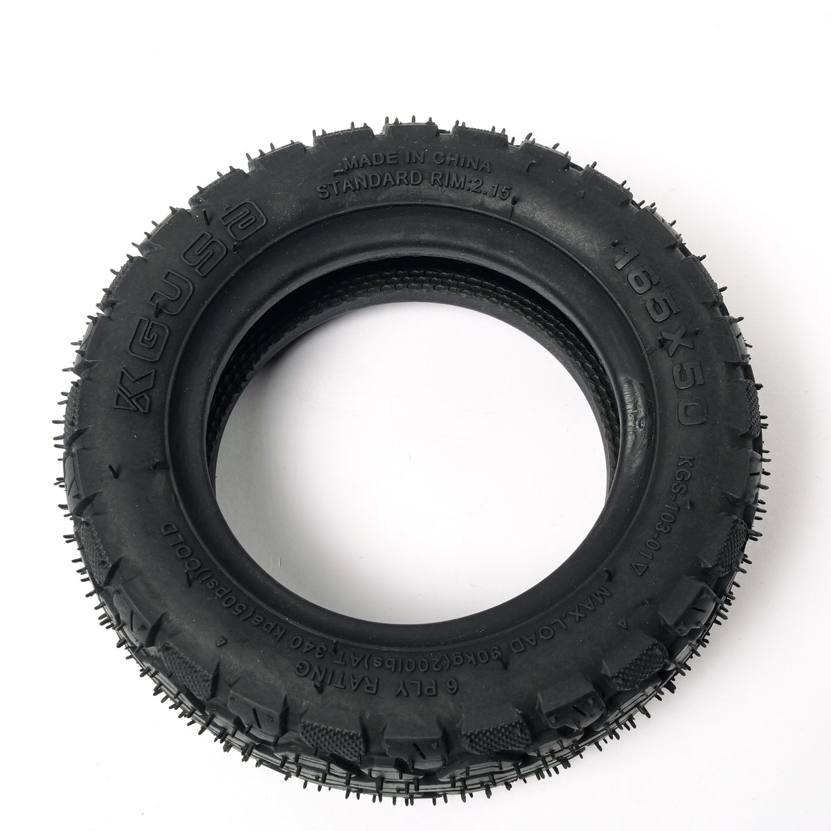 165mm off-road electric skateboard tire with thick reinforced sidewalls and aggressive all-terrain tread pattern
Heavy duty 165mm AT tire for electric skateboards designed for dirt trails, gravel, and off-road riding