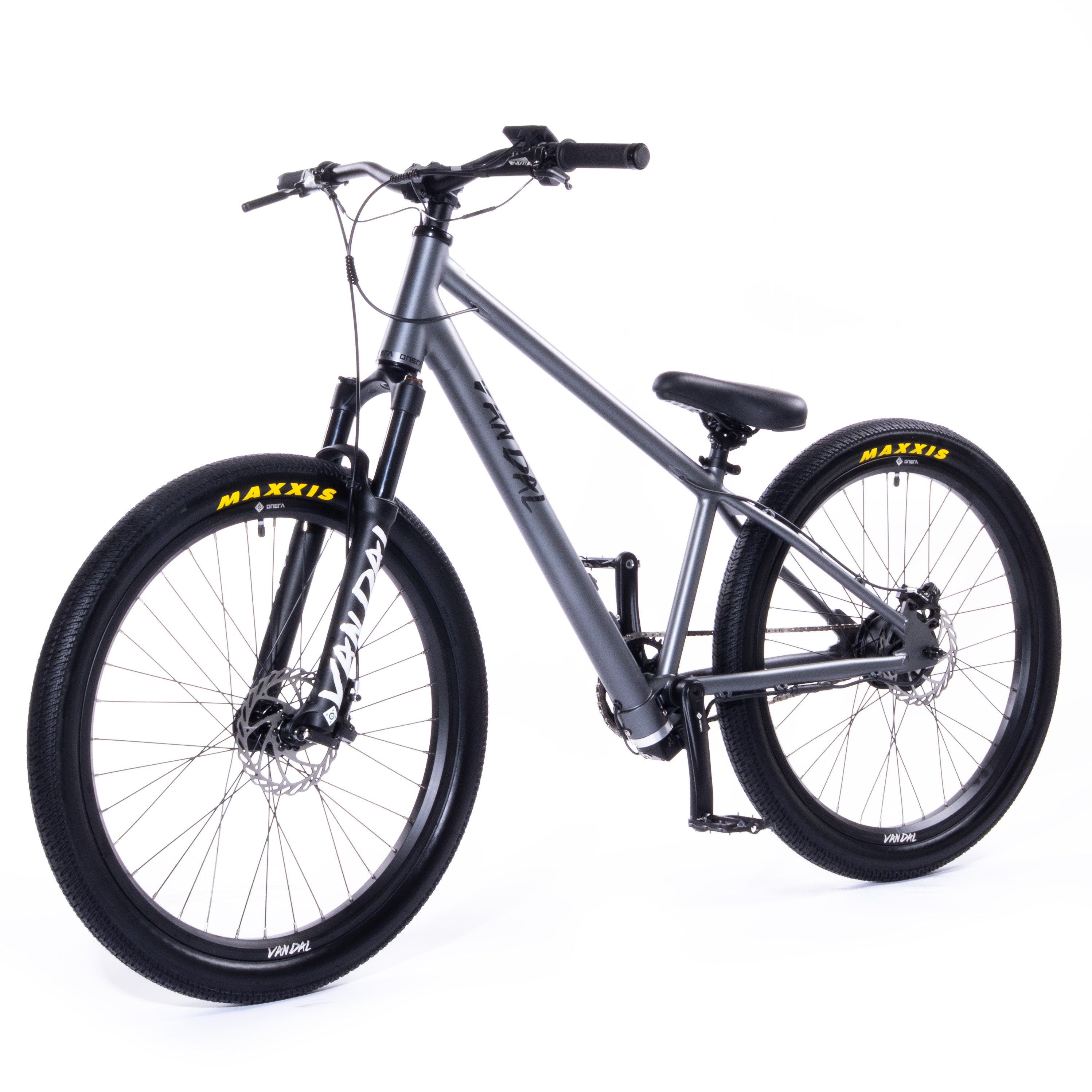 VANDAL electric bike with lightweight chromoly frame, hidden battery, and optional extended range battery for city and off-road riding.