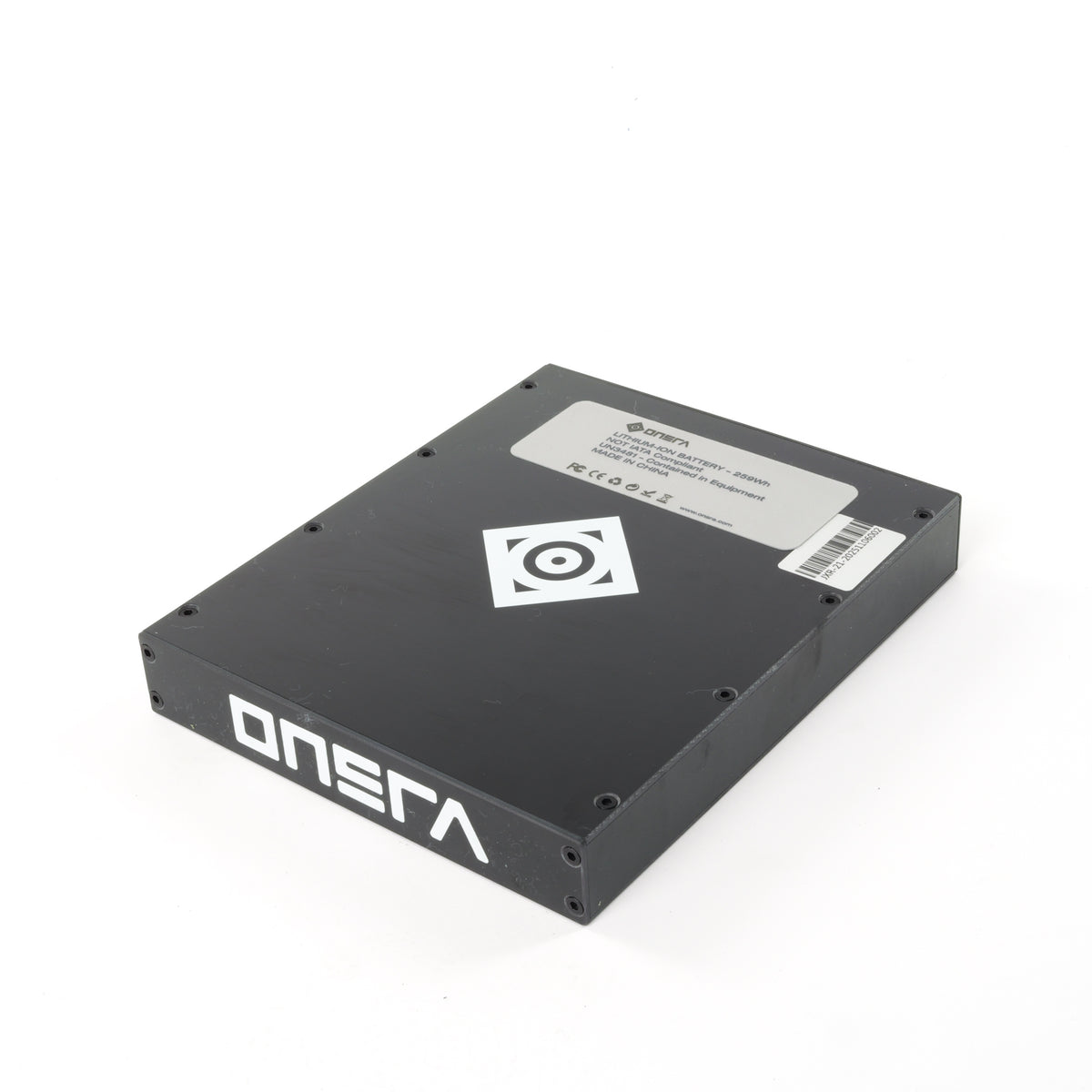ONSRA ZENO electric skateboard battery in CNC-style black enclosure, available in 99Wh travel-safe and 259Wh extended versions
