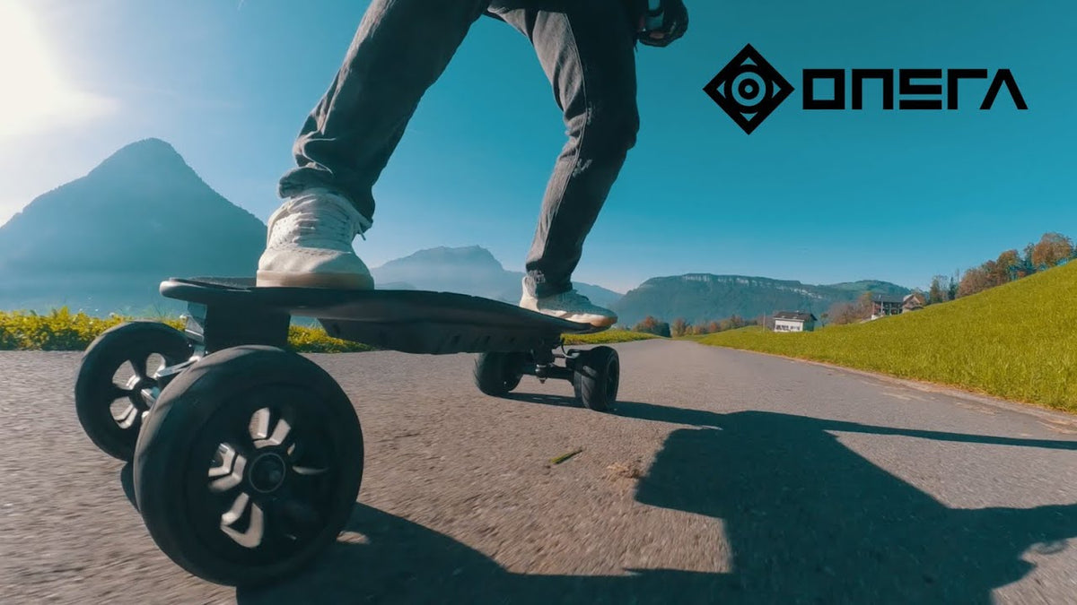 ONSRA Elektro-Skateboard bei einem Bergaufstieg, Videovorschau