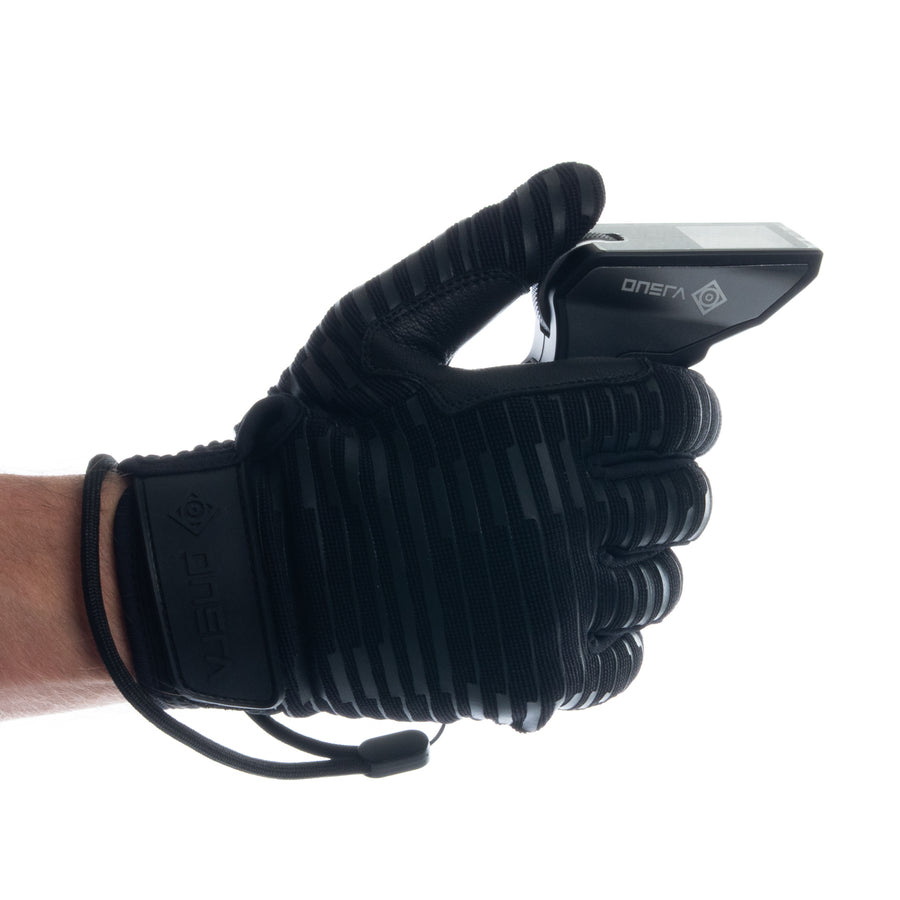 Close-up of genuine leather palm on ONSRA electric skateboard and e-bike gloves for maximum grip