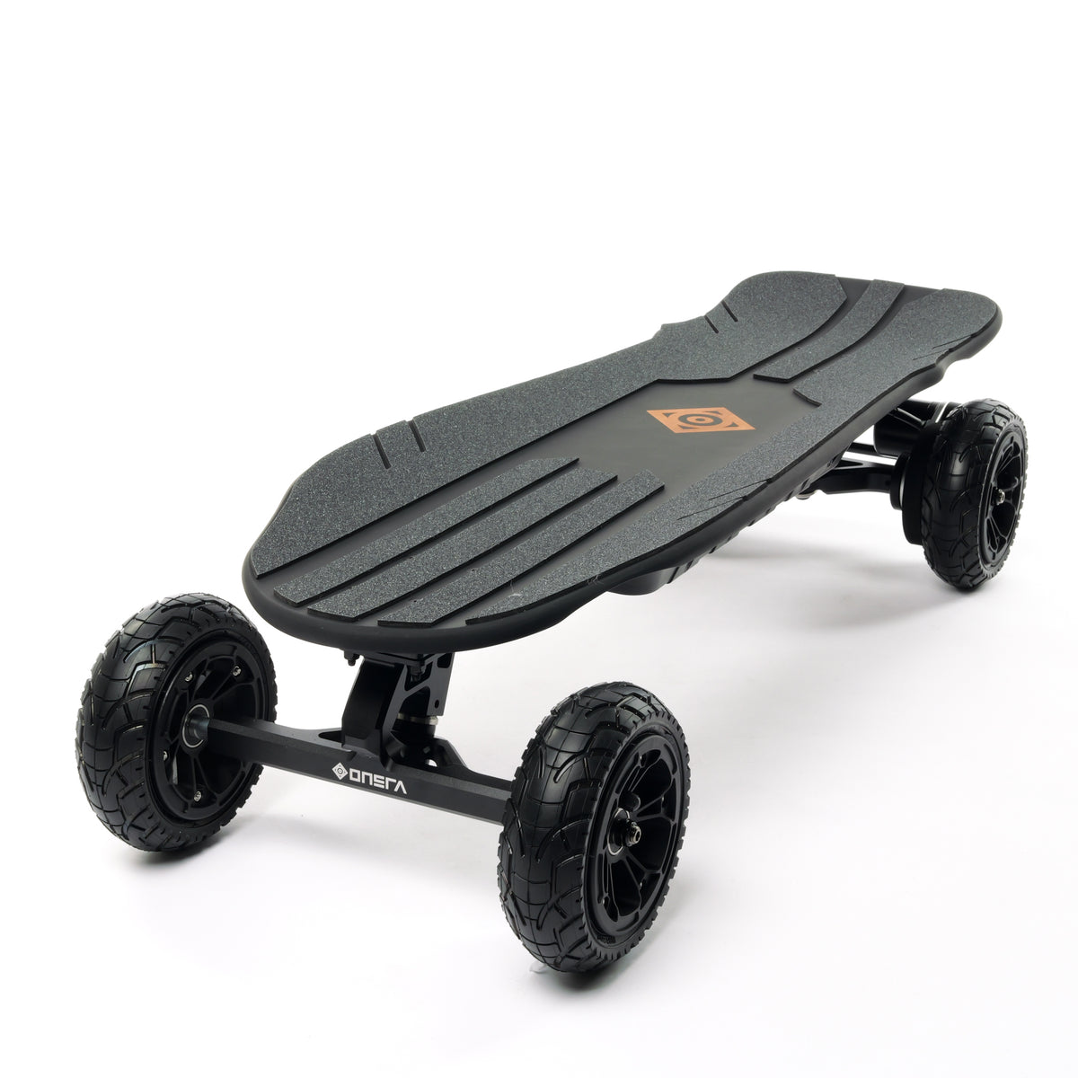 Challenger 2 electric skateboard with kicktail deck, all-CNC trucks and components, high performance esk8 longboard for commuting and carving