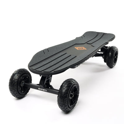 Challenger 2 electric skateboard with kicktail deck, all-CNC trucks and components, high performance esk8 longboard for commuting and carving