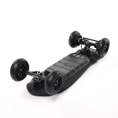 Challenger 2 electric skateboard with kicktail deck, all-CNC trucks and components, high performance esk8 longboard for commuting and carving