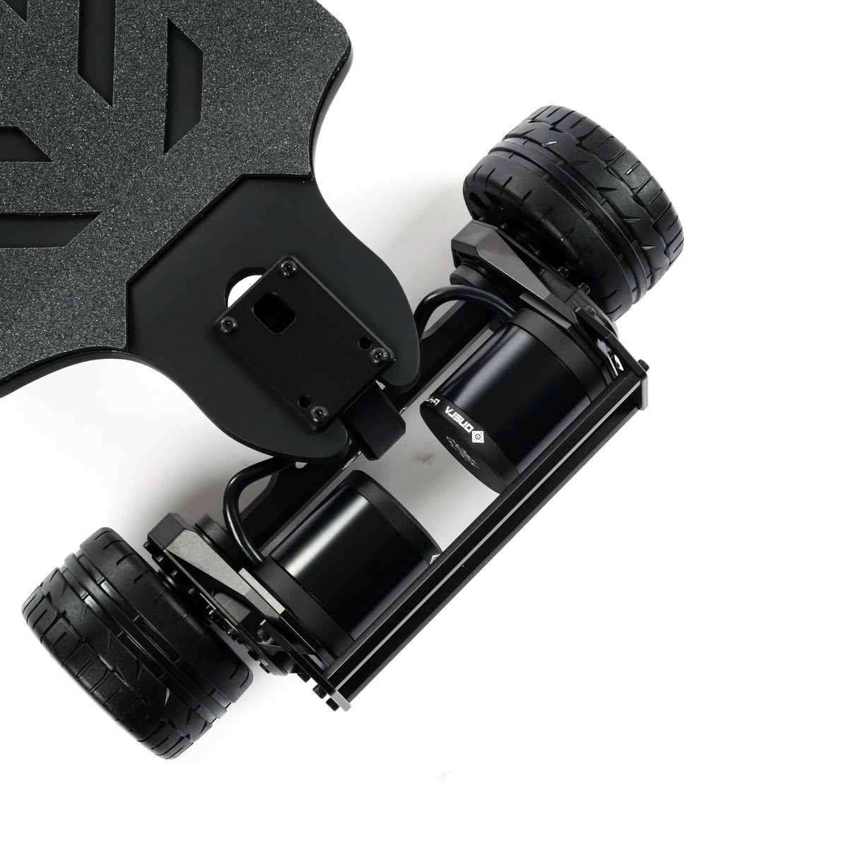 ONSRA BLACK CARVE 4 rear truck and wheels, top view