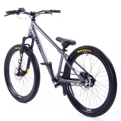VANDAL electric bike with lightweight chromoly frame, hidden battery, and optional extended range battery for city and off-road riding.