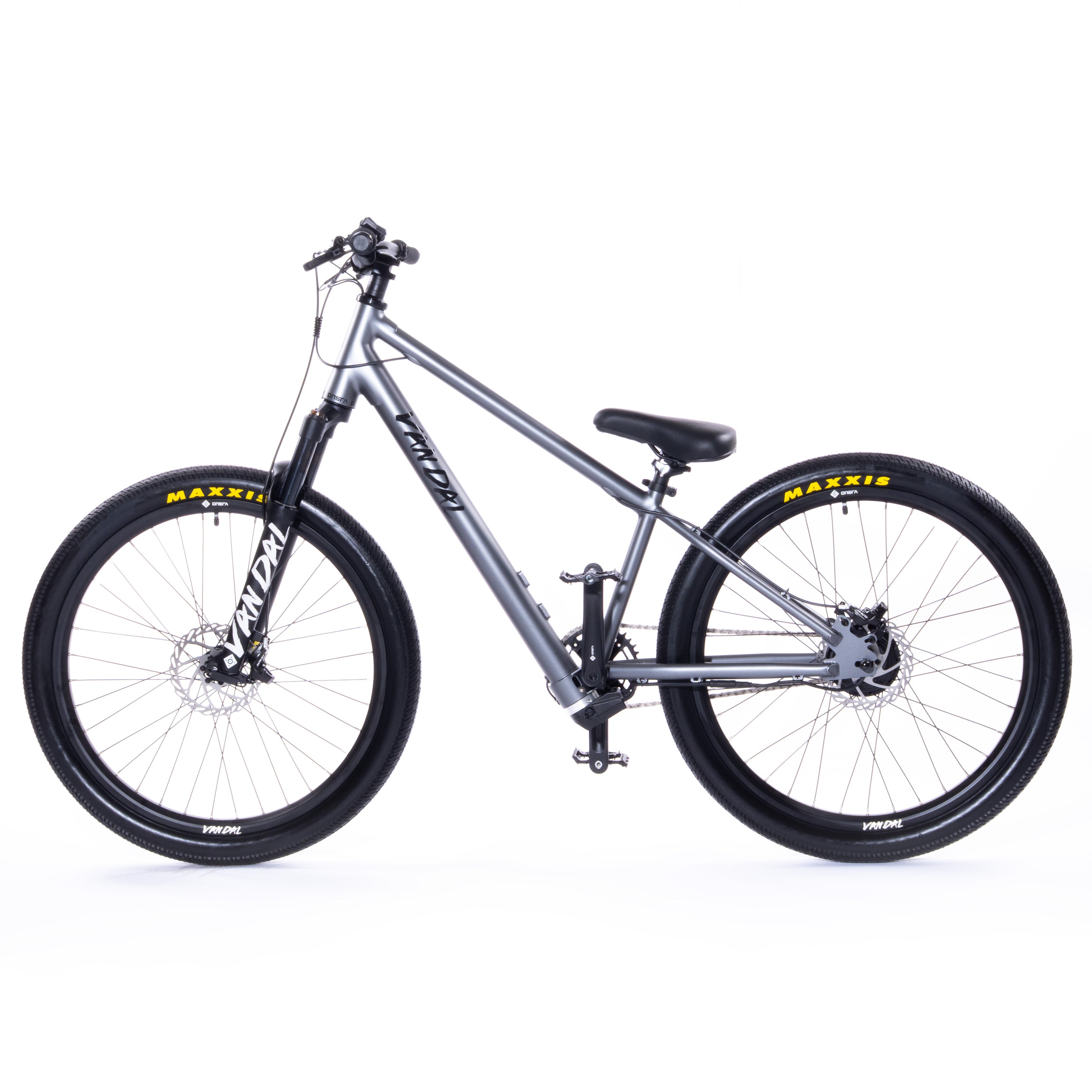 VANDAL electric bike with lightweight chromoly frame, hidden battery, and optional extended range battery for city and off-road riding.