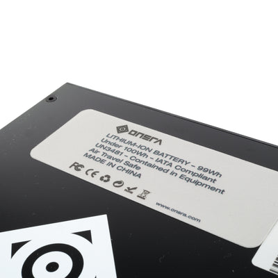 ONSRA ZENO electric skateboard battery in CNC-style black enclosure, available in 99Wh travel-safe and 259Wh extended versions