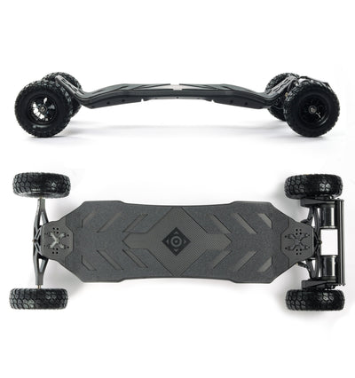 VELAR electric longboard with CNC gear drive, high-torque drivetrain, off-road wheels, and precision-machined components for powerful all-terrain performance.
